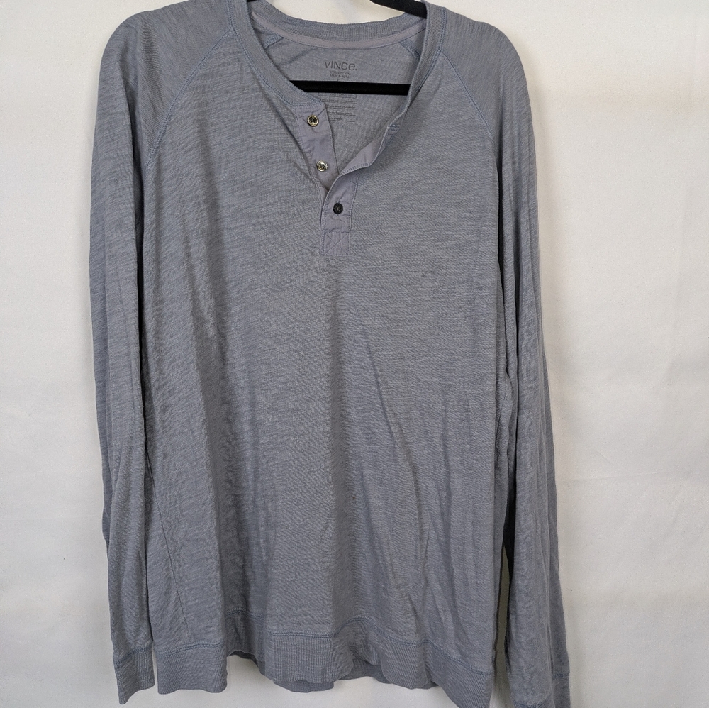Vince Cotton Henely in Bluish Gray